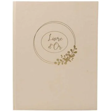 Livre d'or - 270 x 220 mm - 100 pages - Latte : EXACOMPTA Ringflower couverture