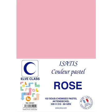 Sous-Chemise pour dossier A4 - Rose ELVE Isatis Lot de 102
