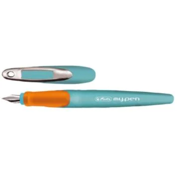 Stylo plume My Pen - Droitier - Turquoise/Orange HERLITZ  image
