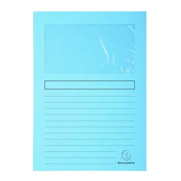 EXACOMPTA  50152E : Chemises à fenêtre Super - Bleu clair