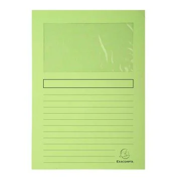 EXACOMPTA  50153E : Chemises à fenêtre Super - Vert clair