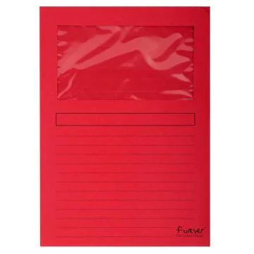 EXACOMPTA  50255E chemises à fenêtre - Rouge Forever