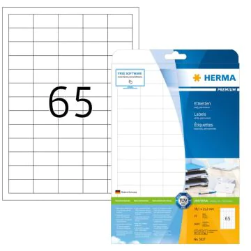 Étiquettes adhésives blanches - Multi-usages 5027  Herma 