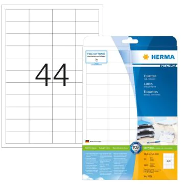 Étiquettes adhésives blanches - Multi-usages 5051  Herma 