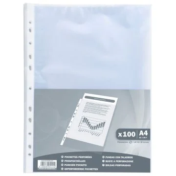 Pochettes perforées - A4 - Ouverture haut EXACOMPTA Lot de 100 Image