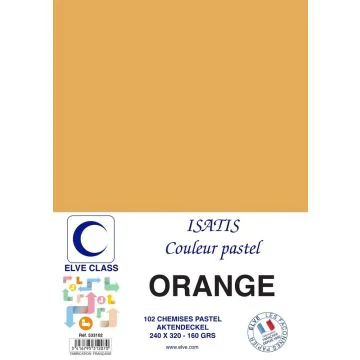 Chemise pour dossier A4 - 160 g - Orange ELVE Isatis Lot de 102