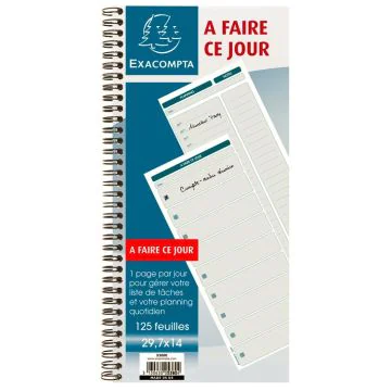 Blocs de planning journalier - A Faire ce jour 5380E Exacompta Couverture