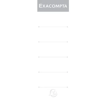 Etiquettes adhésives pour dos de classeur - 80 mm Blanc EXACOMPTA Lot de 10 image