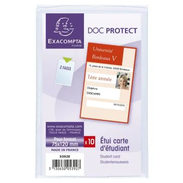 Etuis pour  Carte d'étudiant - 75 x 120 mm Exacompta 5392UE