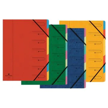Trieur avec élastiques - 7 compartiments - Assortiment EXACOMPTA
