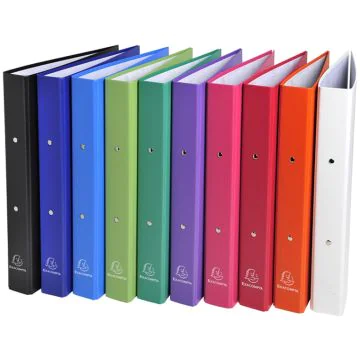 Classeur à 2 anneaux - Dos 40 mm - Assortiment de 10 couleurs : EXACOMPTA Image