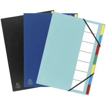 55320E EXACOMPTA  : Trieur avec élastiques Assortiment