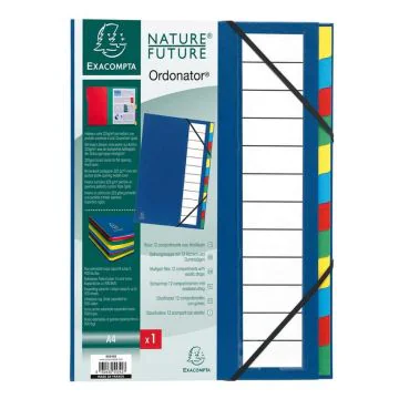 55342E EXACOMPTA  : Trieur avec élastiques Bleu