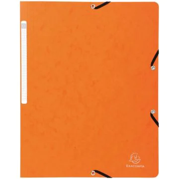 Chemise à élastiques sans rabat Carte lustrée - Orange : EXACOMPTA Visuel