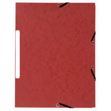 Chemise à élastiques - 3 rabats - Rouge Marbré : EXACOMPTA image