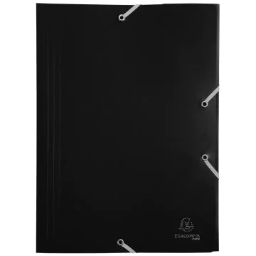 Chemise à élastiques en PP - Noir : EXACOMPTA Eco Modèle