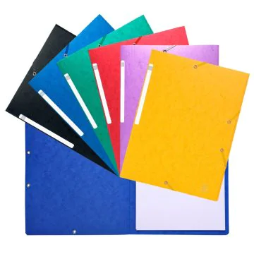 EXACOMPTA 5590E : Chemise à élastiques sans rabats - Assortiment