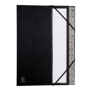 EXACOMPTA : Trieur alphabétique - 24 compartiments - Noir 56090E