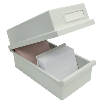 Boite pour 600 Fiches A7/IBF avec Couvercle - Gris : EXACOMPTA modele