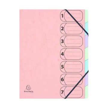 Trieur 7 compartiments - Assortiment : EXACOMPTA Harmonika Aquarel mauve