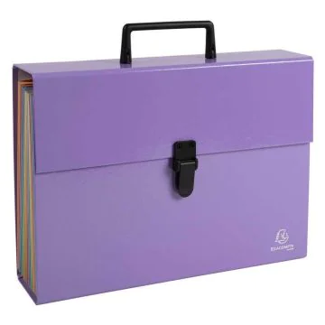 Trieur avec Poignée - 18 compartiments - Mauve EXACOMPTA Aquarel