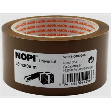 Ruban adhésif d'emballage 50 mm x 66 m - Marron : NOPI