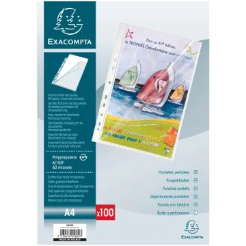 5800E Pochettes perforées Exacompta A4 vertical