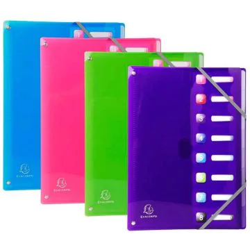 Trieur à dos extensible Iderama - 8 compartiments - Assortiment EXACOMPTA Image