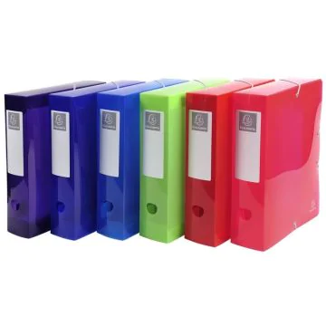 Boîte de classement en PP Iderama - Dos 80 mm - Assortiment EXACOMPTA Image