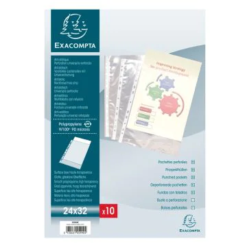 5990E Pochettes perforées Exacompta A4 maxi vertical