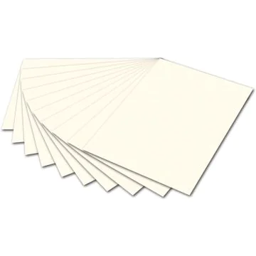 Carton de Bricolage 500 x 700 mm - Blanc perle - 300 g/m² : FOLIA Lot de 10 Visuel
