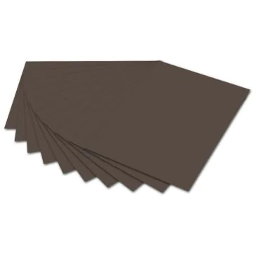 Carton de Bricolage 500 x 700 mm - Marron foncé FOLIA Lot de 10