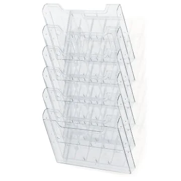 EXACOMPTA : Présentoir brochures mural - 6 compartiments A4 horizontal 64258D