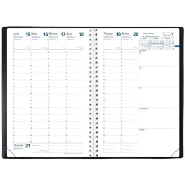 Agenda 2025 à spirale - Affaires S - 100 x 150 mm - Noir : QUO VADIS image