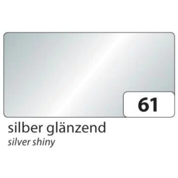 Feuilles de couleur A4 - 210 x 297 mm - Argent brillant : FOLIA Visuel