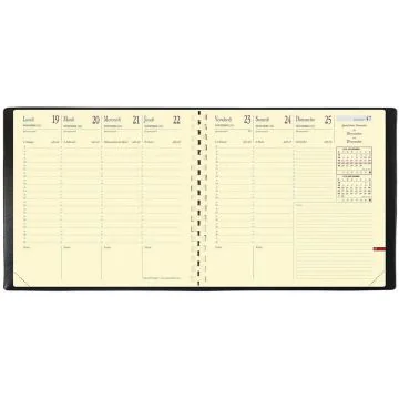 Agenda à spirales 2025 - Exécutif Prestige S - 160 x 160 mm QUO VADIS pages