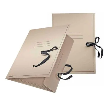 Carton à dessin à ruban - Avec rabats - A2 - Gris ESSELTE Exemple