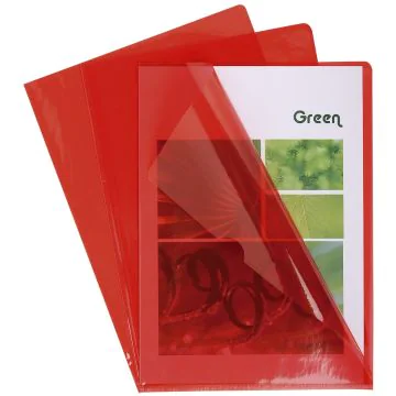 Lot de 10 Pochettes à Coins A4 en PVC lisse - Rouge EXACOMPTA Image