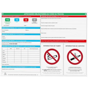 Panneau d'affichage obligatoire EXACOMPTA 6680E