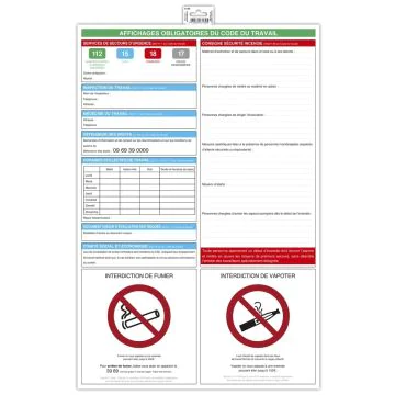Panneau d'Affichage obligatoire Personnel EXACOMPTA 67130E