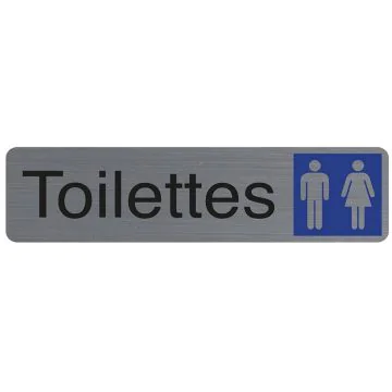 Plaque adhésive de signalisation - Toilettes : EXACOMPTA image