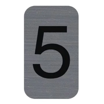Plaque verticale adhésive de signalisation - Chiffre 5 : EXACOMPTA image