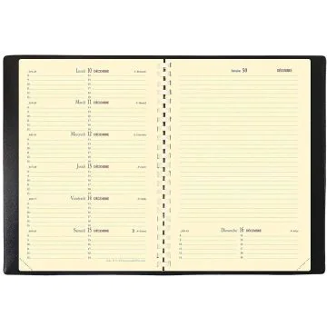 Agenda à spirale 2025 - 100 x 150 mm : QUO VADIS Note 15 S 680002Q intérieur