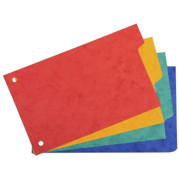 Jeu de 4 Intercalaires pour Classeur Fiches Bristol - 125 x 200 mm EXACOMPTA