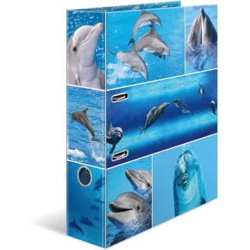 Classeur à levier - Dauphins - Dos de 70 mm : HERMA Animaux Image
