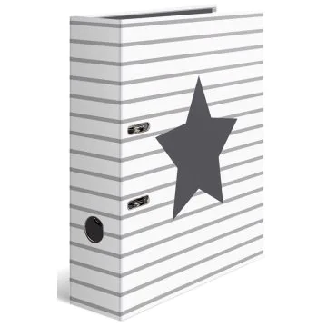 Classeur à levier - Dos de 70 mm - Motifs étoilés - Rayures Blanches HERMA Stars