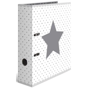 Classeur à levier - Dos de 70 mm - Motifs étoilés - Pointillés HERMA Stars
