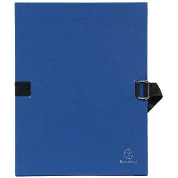 Chemise à sangle toilée - Dos extensible - Bleu marine : EXACOMPTA Visuel