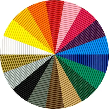 Feuille cartonnée ondulée - 500 x 700 mm - Jaune citron : FOLIA Visuel