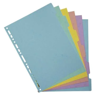 Jeu de 6 intercalaires en carte lustrée - Assortiment : EXACOMPTA Aquarel image